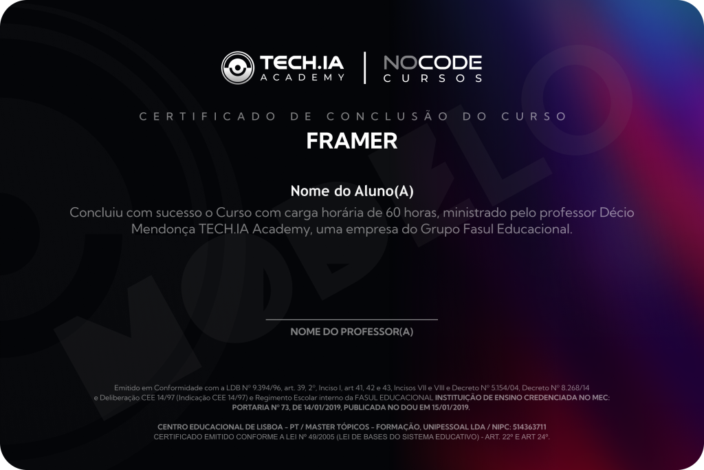 Certificado Curso de Framer